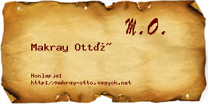 Makray Ottó névjegykártya