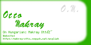 otto makray business card